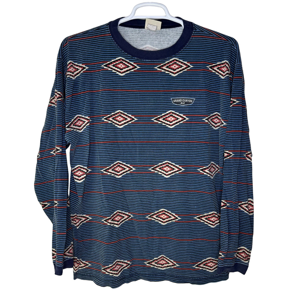 Vintage Fred Harvey Trading Company Shirt Mens Large Aztec Grand‎ Canyon 90s USA